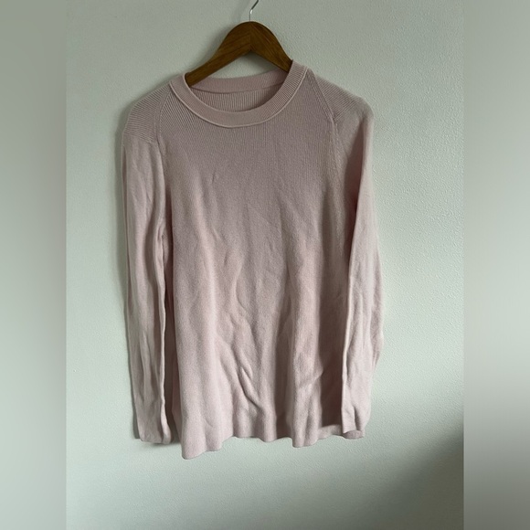 Lululemon Merino Wool-Blend Ribbed Crewneck Sweater
Heathered Pink Peony, size L - Picture 2 of 6